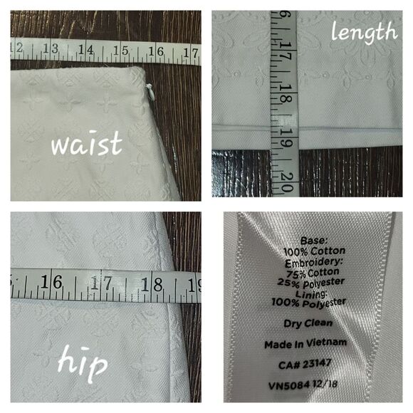 Talbots Classic A-line Textured Black Cotton Skirt - Picture 13 of 14